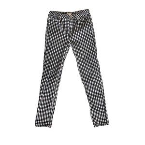 gingham skinny trousers